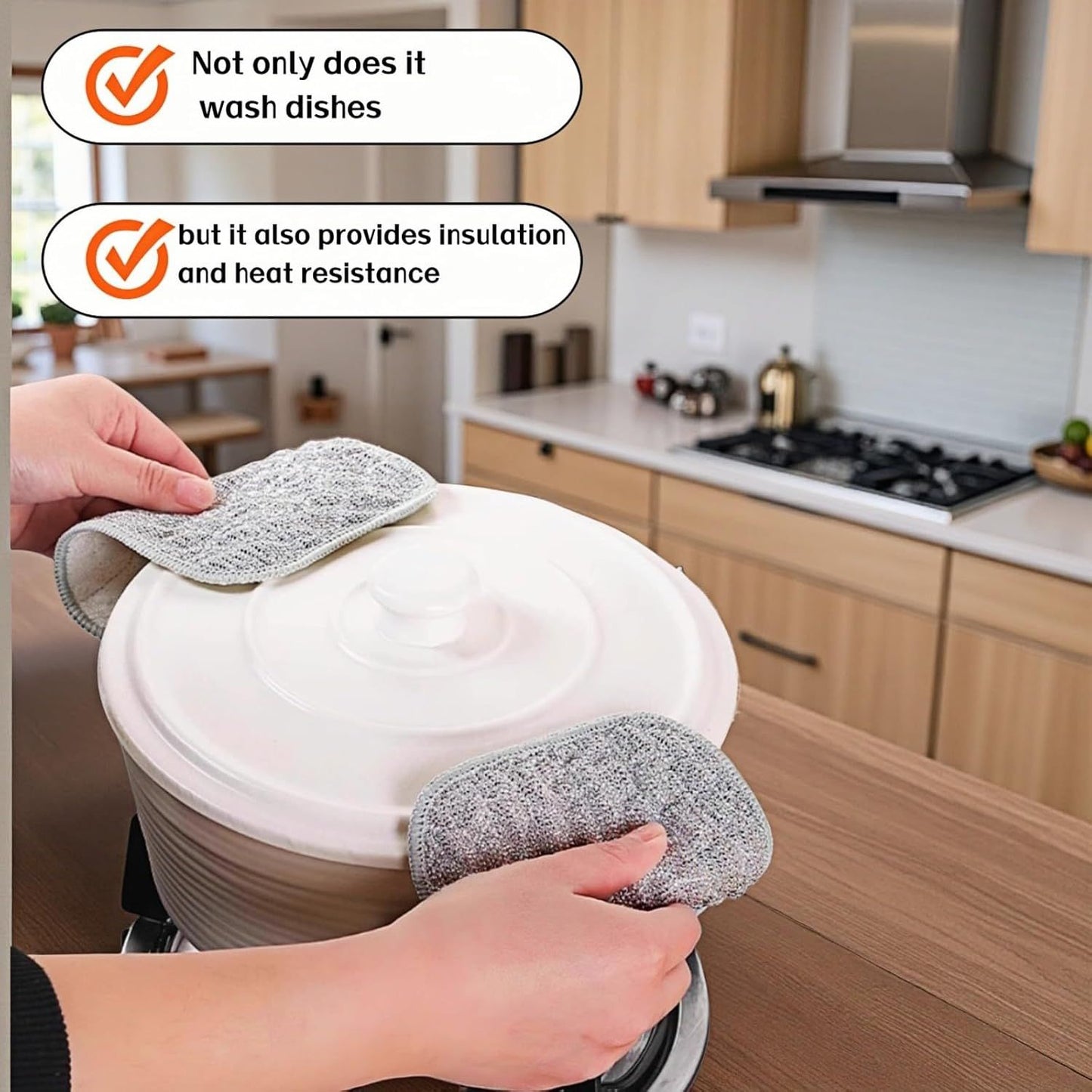 10Pack Scrubber Sponge for Dishes, Pans & Grease - Dual-Side Non-Scratch, Super Absorbent, Heat Resistant - Strong Cleaning Power for Kitchen, Glass, Stove (Color Random)