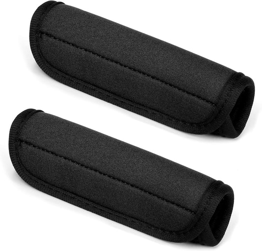 2 Pack Luggage Handle Wrap for Suitcase, Black Luggage Handle Wraps Comfortable Neoprene Suitcase Identifiers Tags Luggage Makers Covers Travel Accessories for Easy Identifying