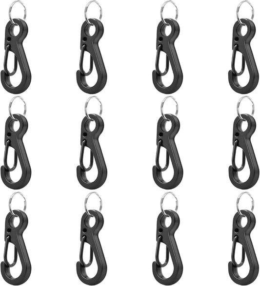 Small Carabiner Clip Metal Spring Snap Hooks Mini Paracord Hanging Clips for Camera Strap, Flashlight, Key Chain