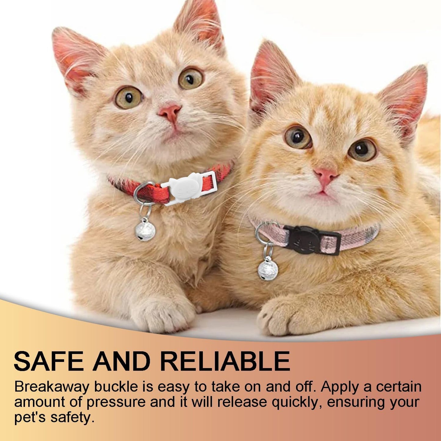 CooBigo 3/8" Breakaway Cat Collars Clasp Kit, 20 Set Break Away Lanyard Clasp Cat Safety Collar Paracord Buckles Accessories(White)