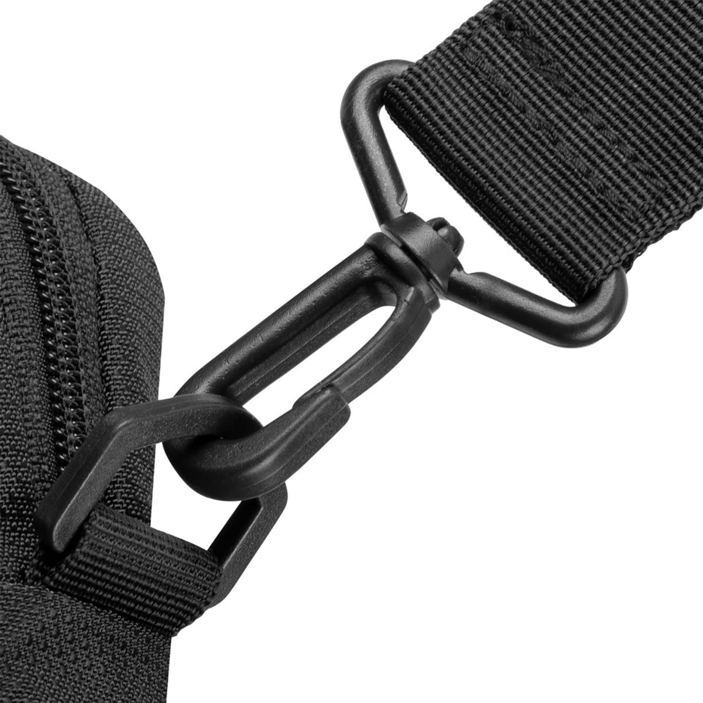 CooBigo 12 Pack D-Rings Plastic Buckle 1" Without Bar D Ring for Webbing Strap Backpack Water Pouche Belt Dog Collar Attachment Point Hardware(Black, Regular)