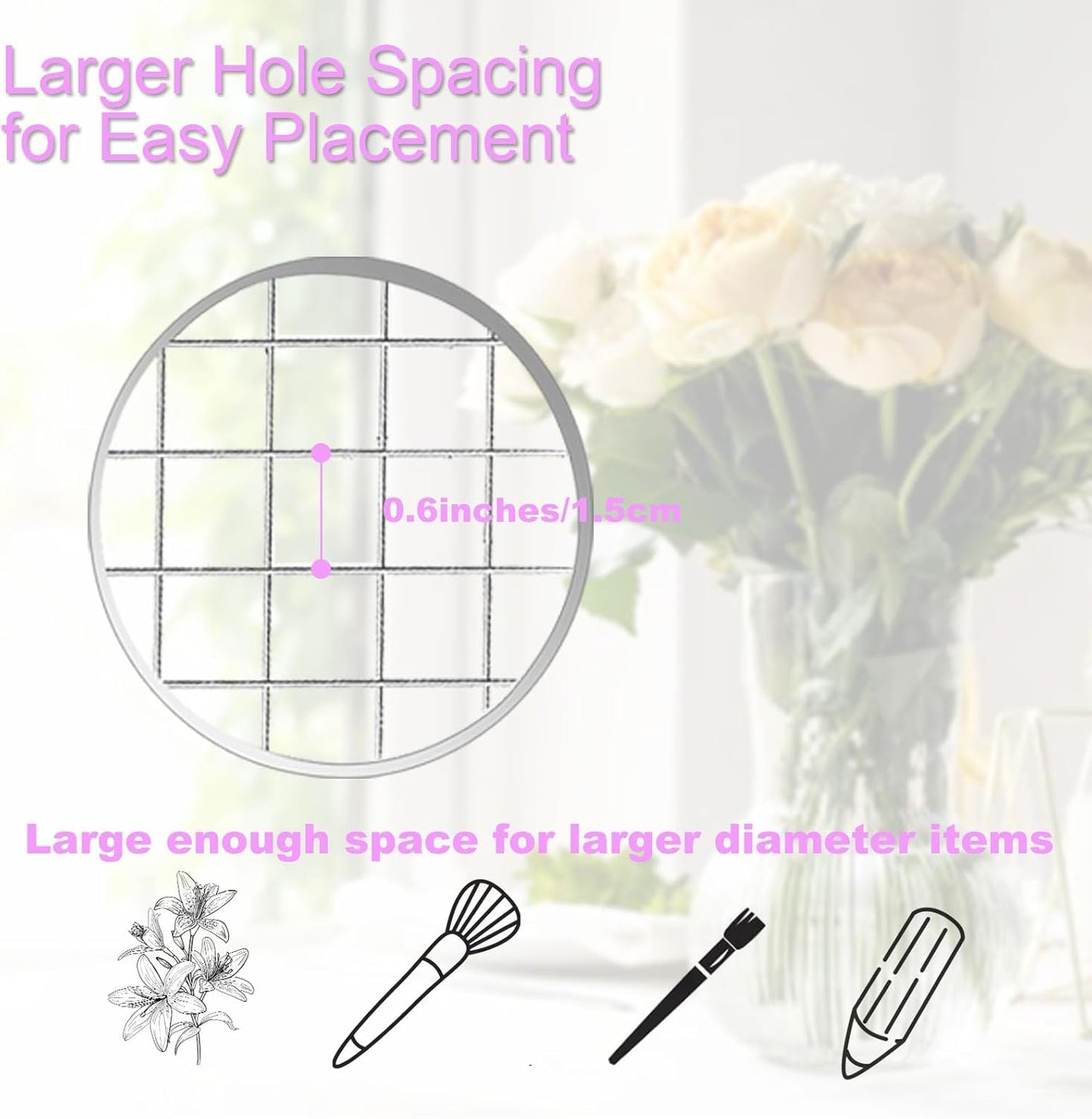Mason Jar Flower Insert Lid for Regular Mouth,15 Pcs Flower Grid Frog for Arrangement Vase Metal Mason Jar Flower Organizer Lid with Square Grids for Regular Mouth Mason Canning Jars