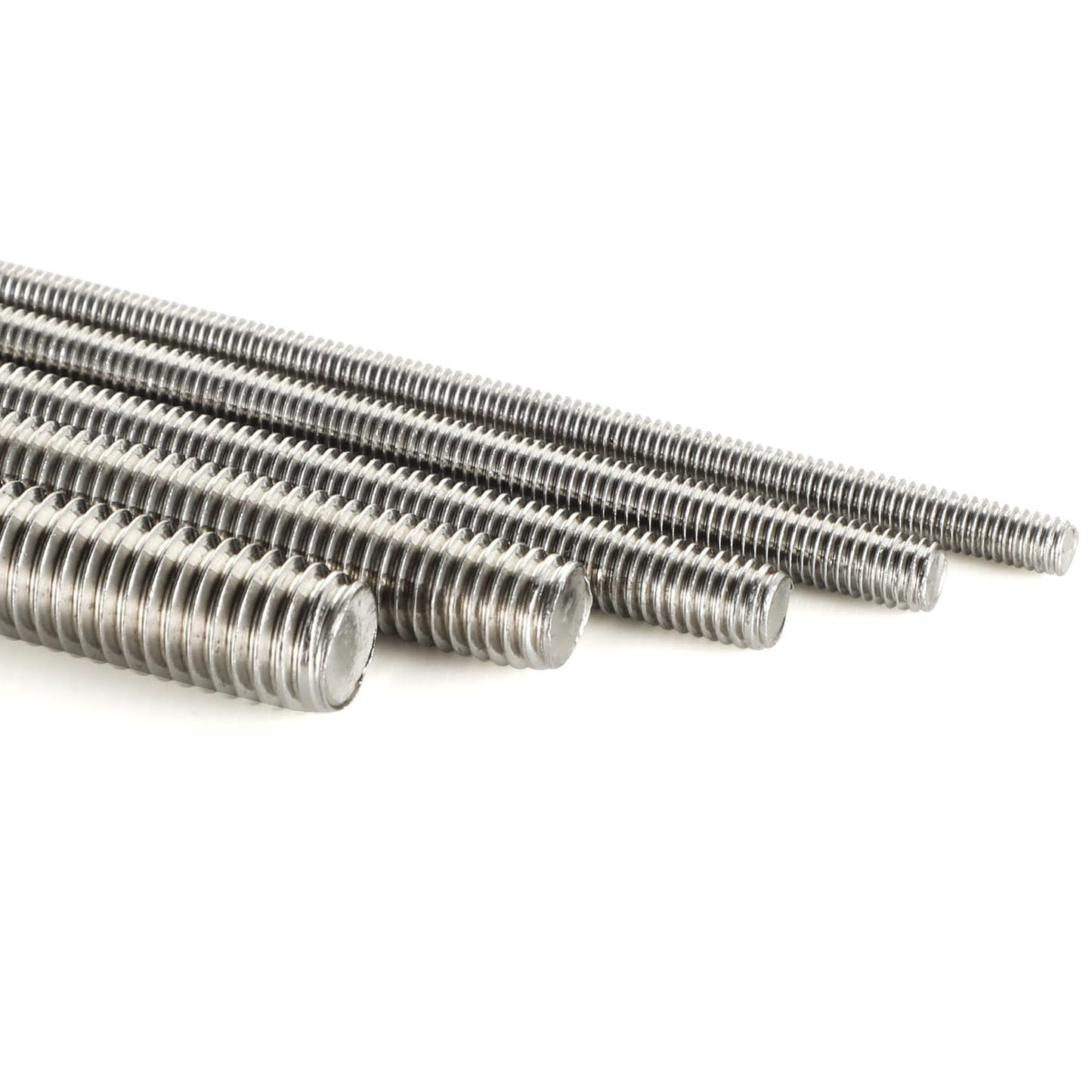 M6-1.0 x 300mm Fully Threaded Rods, Long Threaded Studs, Right Hand Threads, All Threaded Rod, 304 Stainless Steel, 2 PCS