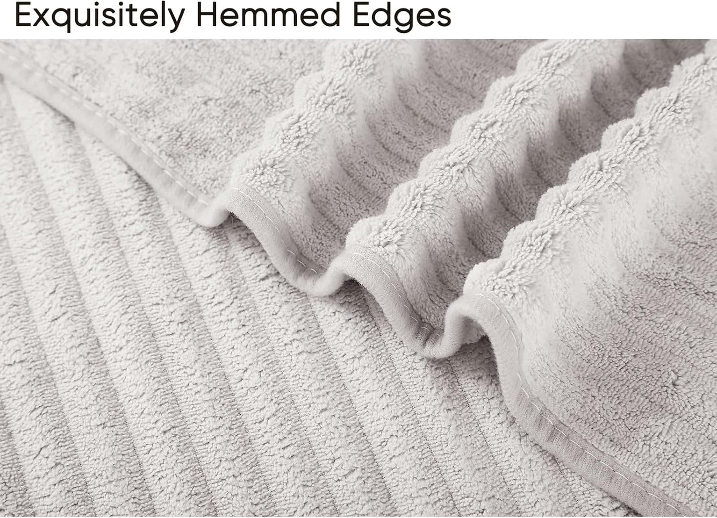 Luxury 3-Piece Quick-Dry Small Bath Towel Set – Ultra Soft Microfiber Hand Towels for Bathroom, Bar, Pool, Gym & Travel – Elegant Twill Design(14”x 29.6”)