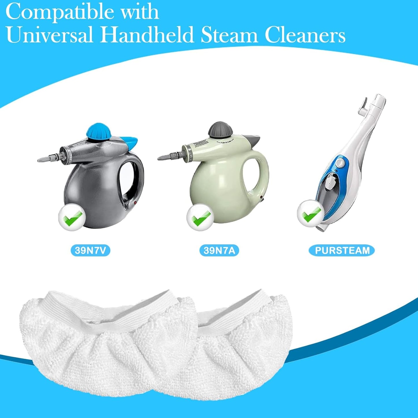 8 Pack Steam Cleaner Accessories for Most Handheld Steam Cleaner - Microfiber Cloths Cover Compatible with Bissell Steam Shot, Dupray, PurSteam, Comforday Steam Cleaner