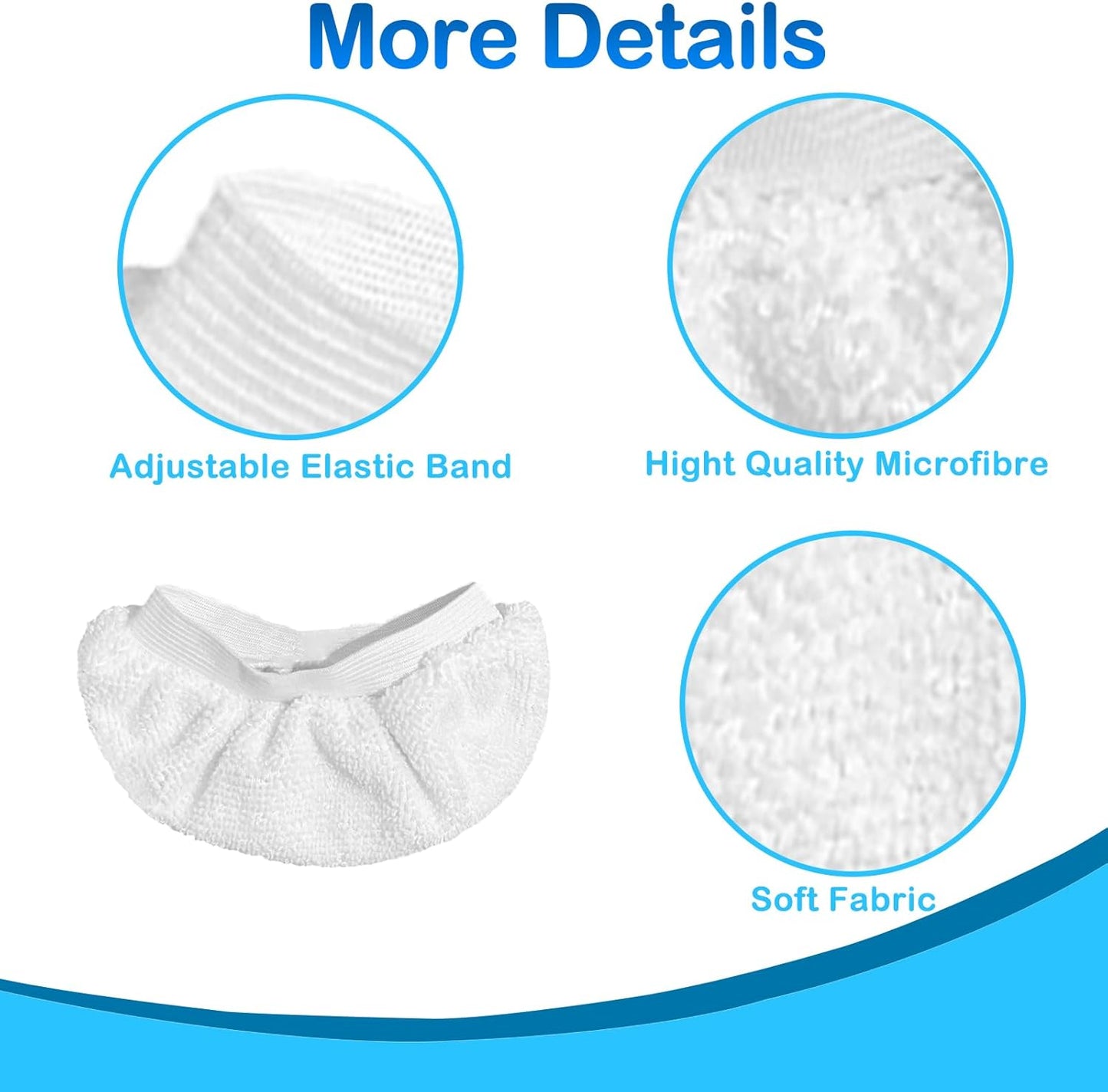 8 Pack Steam Cleaner Accessories for Most Handheld Steam Cleaner - Microfiber Cloths Cover Compatible with Bissell Steam Shot, Dupray, PurSteam, Comforday Steam Cleaner