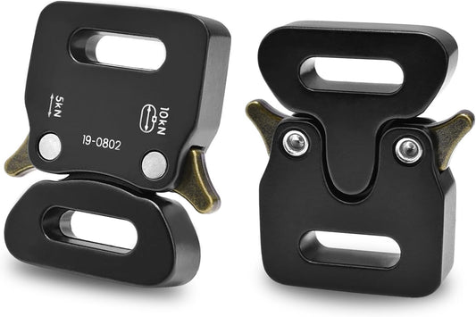 CooBigo 1/2" Paracord Bracelet Buckle Clip, 2 PCS Metal Paracord Clasps Accessories for Bracelets Pet Collar Hardware Tactical Buckle Backpack Keychain Parachute 550 Rope