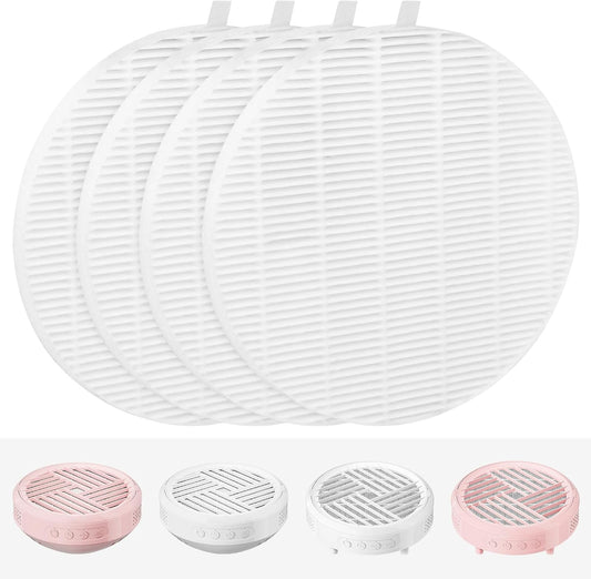 4 Pack Replacement Filters Compatible with MelodySusie HPro/SProR Nail Dust Collector, Home or Nail Salons Use Reusable Refill Filters for Nail Dust Vacuum Machine