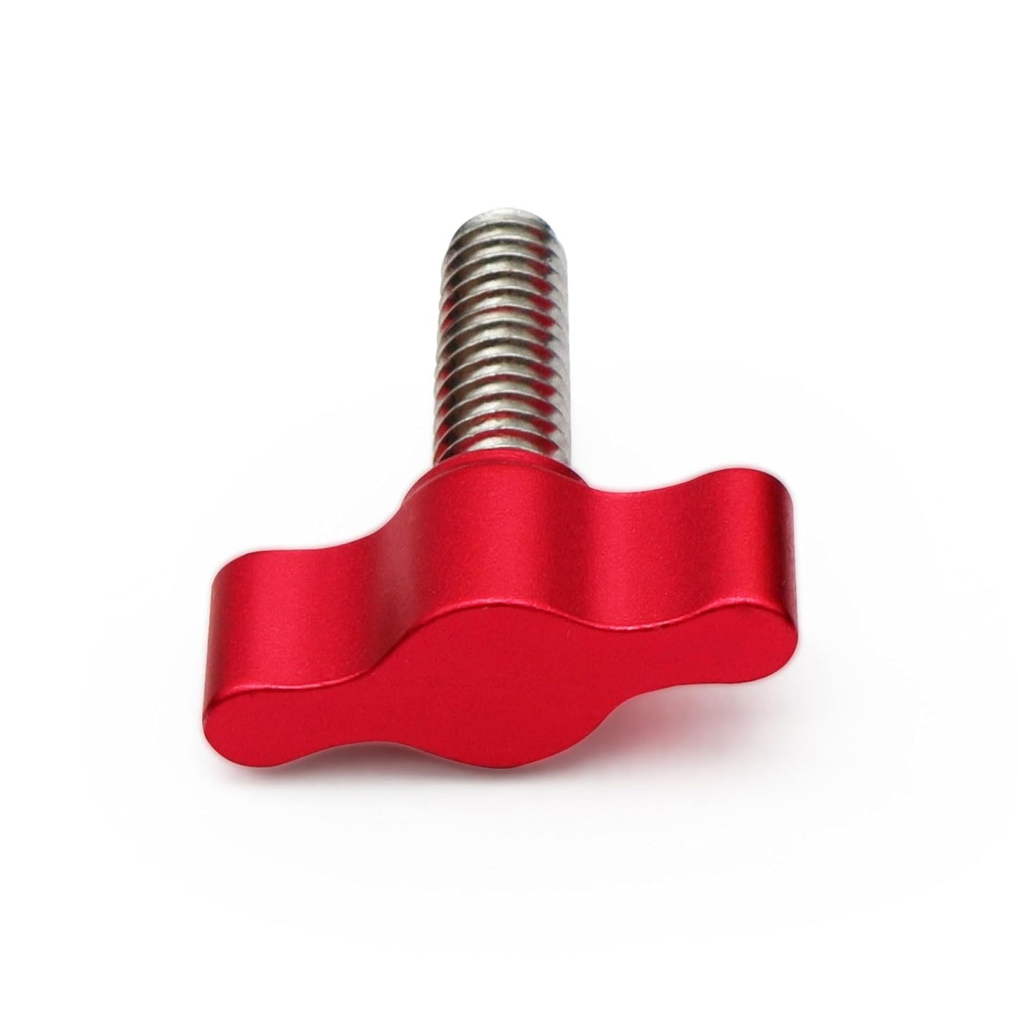 Xadnitu 1/4"-20 x 1 Thread Thumb Screw,Stainless Steel Standard/Coarse Thread with Red Adjustable Tee Wing Aluminum Knob to Remove Replace Hand Clamping Tightening Knob Power Supply, 4 Packs