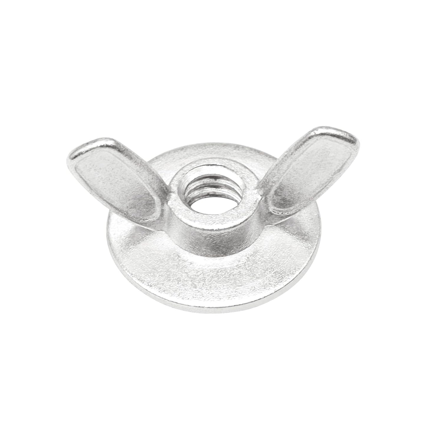 Xadnitu 50 Pieces 1/4''-20 Washered Wing Nut, Zinc Plated Hurricane Hardware Butterfly Nuts with Washer for Fasteners, Silver