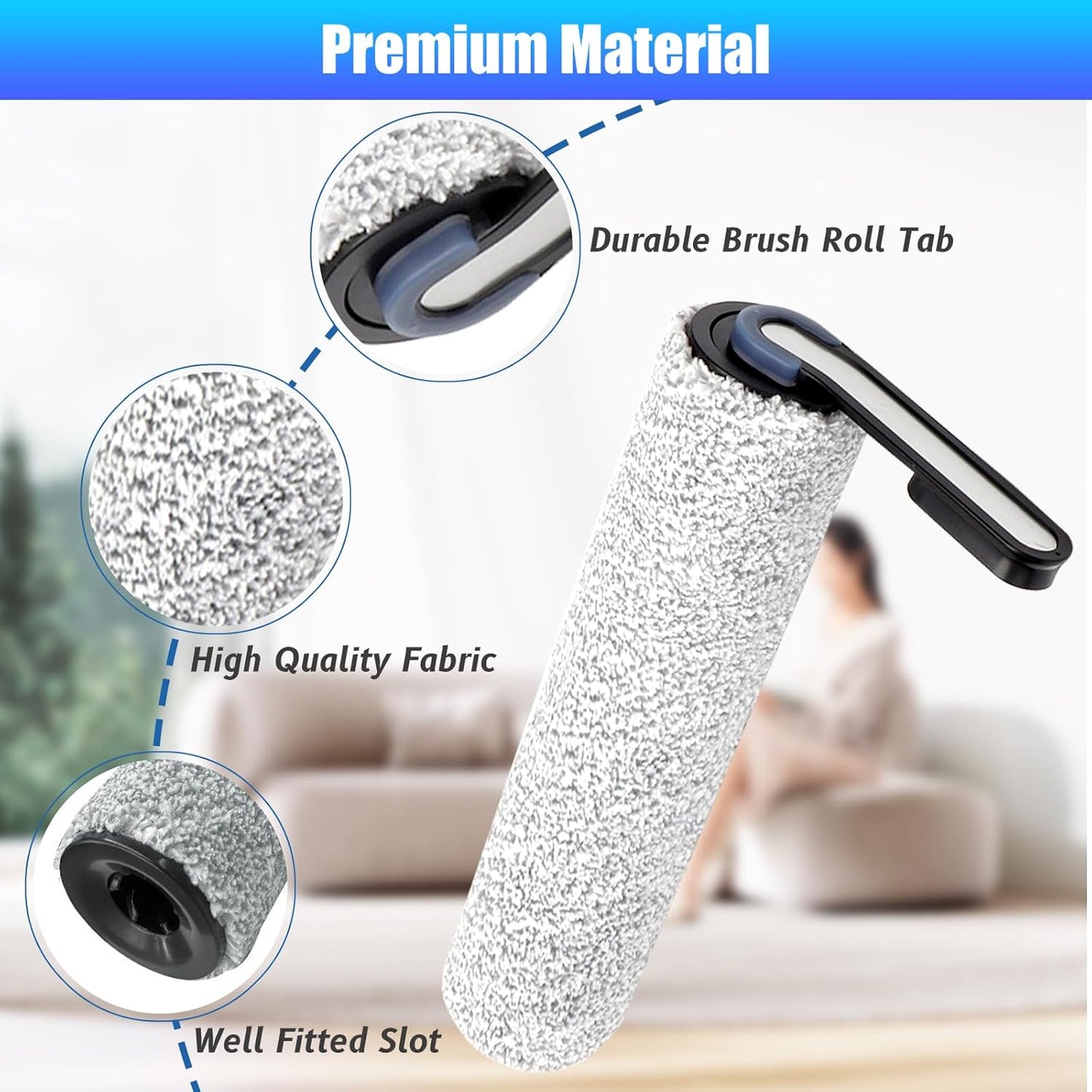 【NOT Universal】【S5/S5 Pro Only】 Replacement Brush Rollers for Tineco Floor ONE S5/S5 PRO Cordless Wet Dry Vacuum Cleaner 【NOT for S5combo & Nor Other Models】