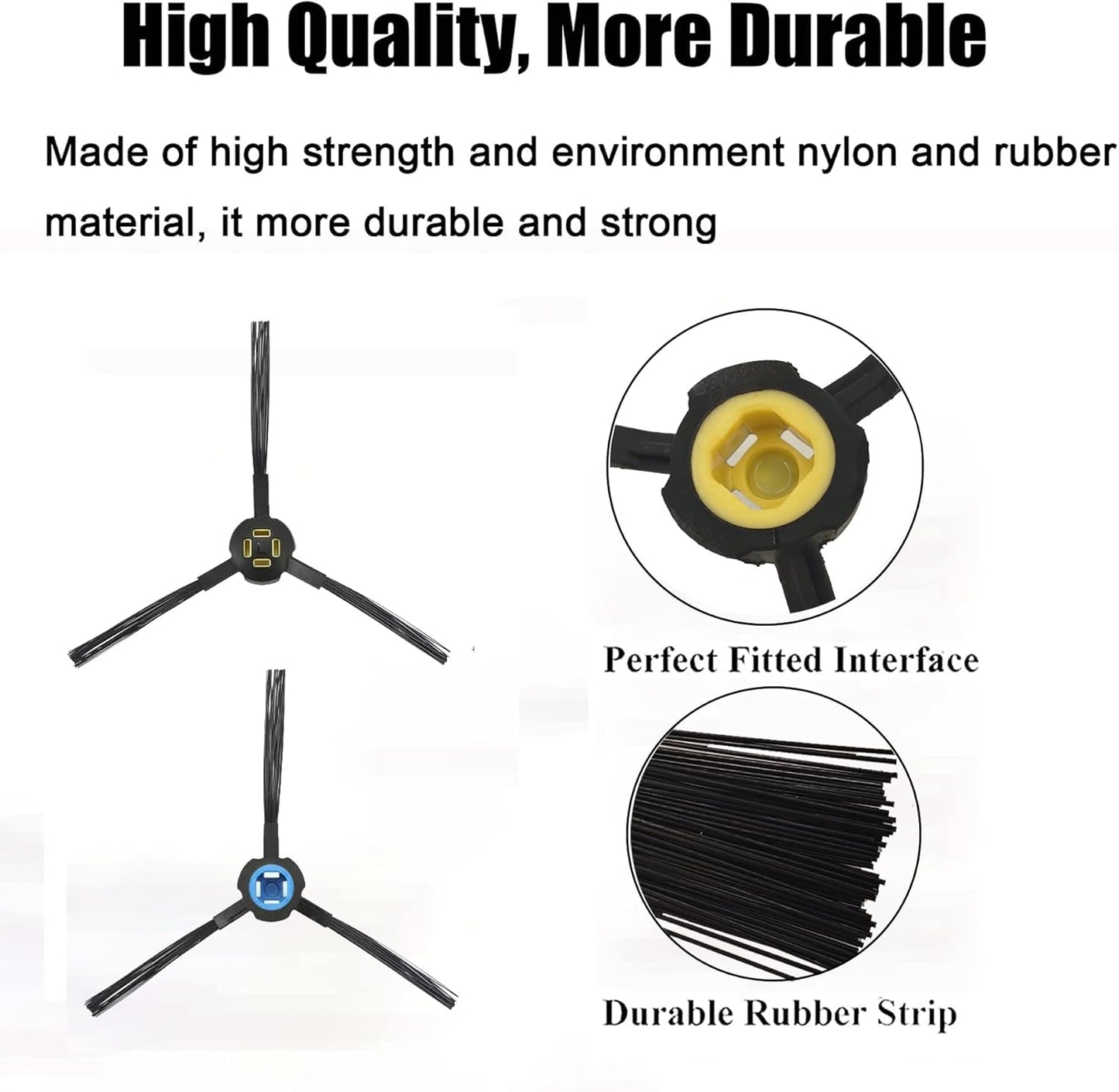 6pcs Replacement Side Brushes for Ilife V8 V80 V8S X800 X785 X750 A9S A7 Robot Vacuum Cleaner Accessories 3pairs Left&Right Blue&Yellow