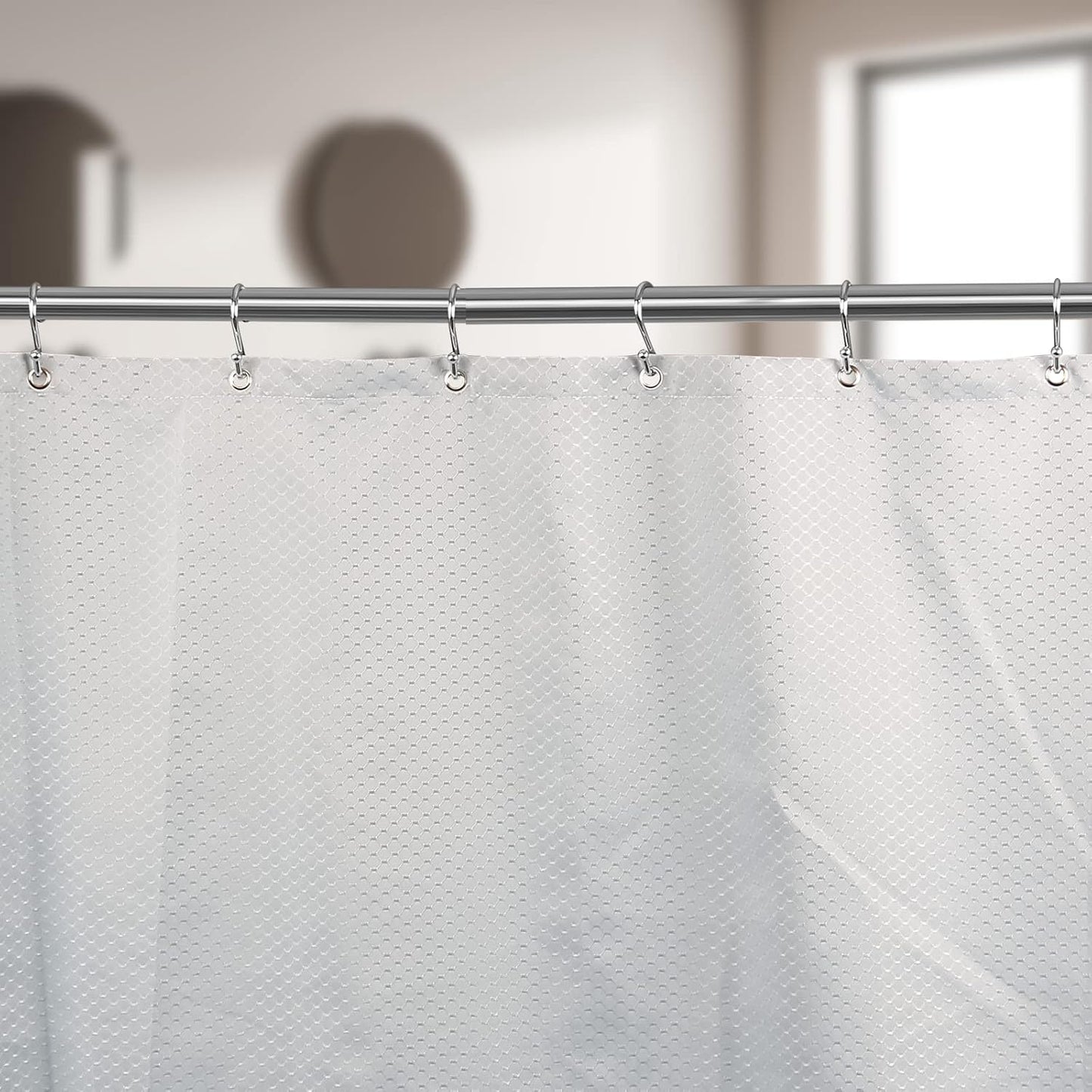 Metal Shower Curtain Hooks, Set of 12, Rt Proof Shower Curtain Hooks Rings, Durable S Shaped Hooks Hangers for Shower Curtains, Kitchen Utensils, Clothes, Towels (Chrome)