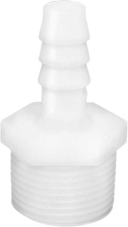 Plastic Hose Barb Fittings 1/2" Barb X 1/2" NPT Male Thread Adapter Connector Pipe Fittings (pack of 6)