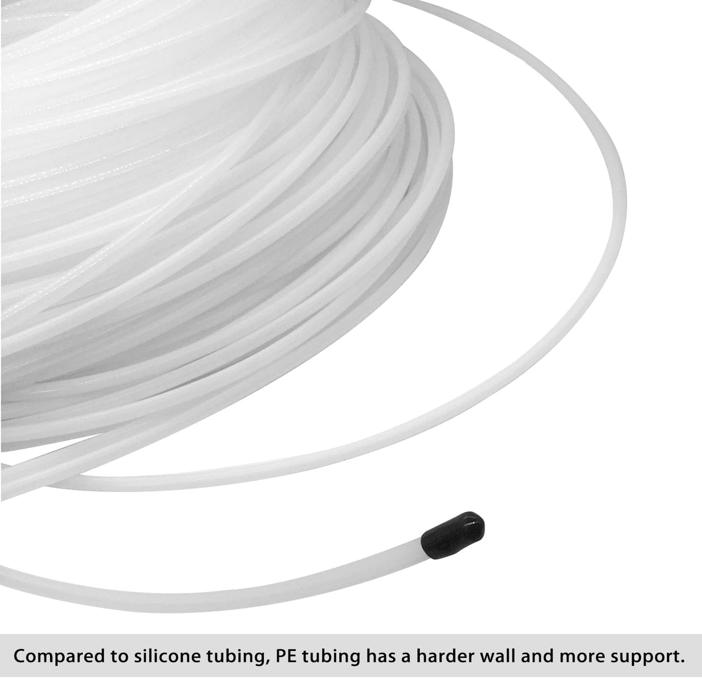 PE Tubing 3/8" ID x1/2" OD, Food Grade Polyethylene Tube Translucent hose for Reverse Osmosis Systems & Drinking Water Filters 3.3FT Length
