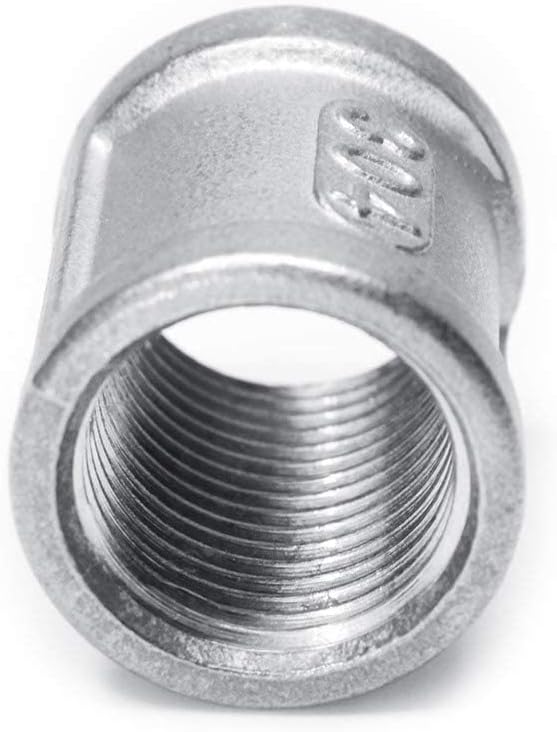 3/4" Female NPT Coupling, 1-1/2" Length Stainless Steel Coupler Cast Pipe Fitting(Pack of 2)