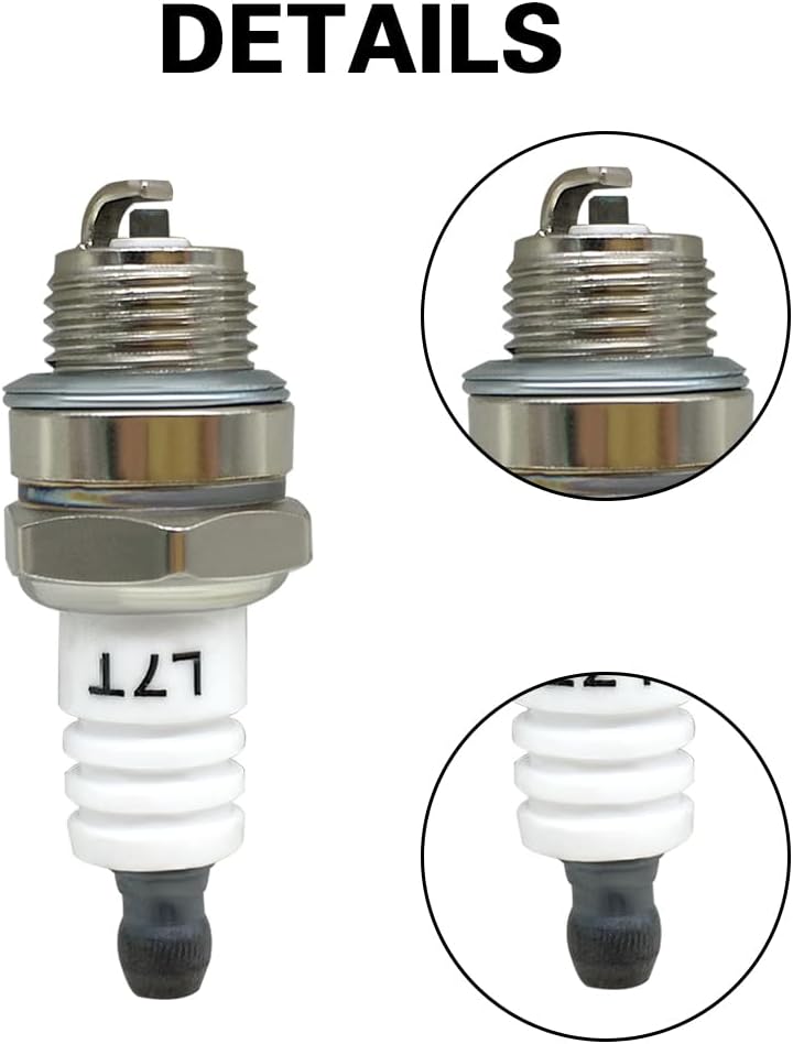 L7T Spark Plug with Chainsaw Scrench Wrench Tool, Replaces BPM7A BPMR7A RCJ6Y RCJ7Y BM6A CJ8 WSR5F for 33cc 43cc 47cc 49cc 52CC 2-Stroke Small Engine MS290 021 023 024 025 026 etc (2 Pc)