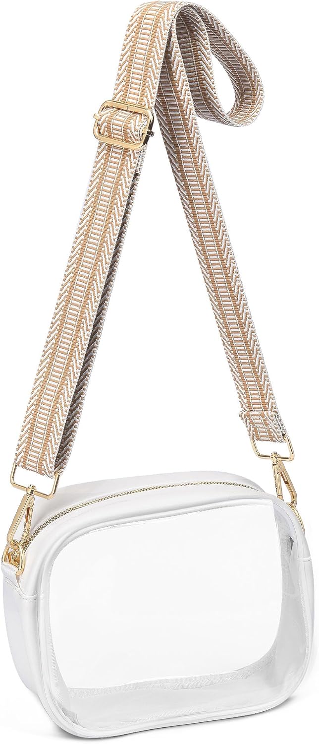 Clear Bag for Stadium Events, Clear Purse for Women Stadium Crossbody, Transparent Bag for Concert Sport Festival Fans