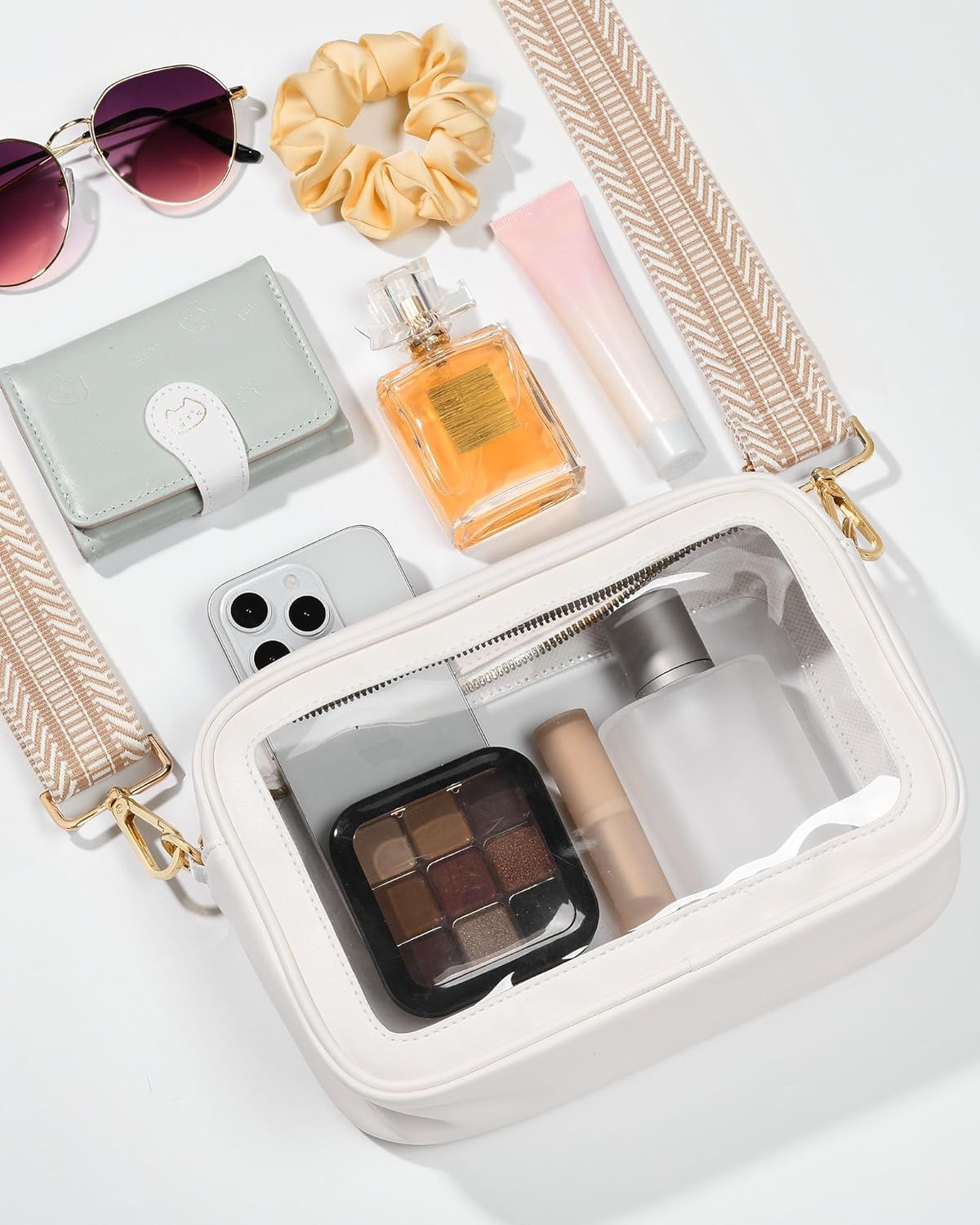 Clear Bag for Stadium Events, Clear Purse for Women, Stadium Approved Crossbody Handbag for Concerts Sports Fans