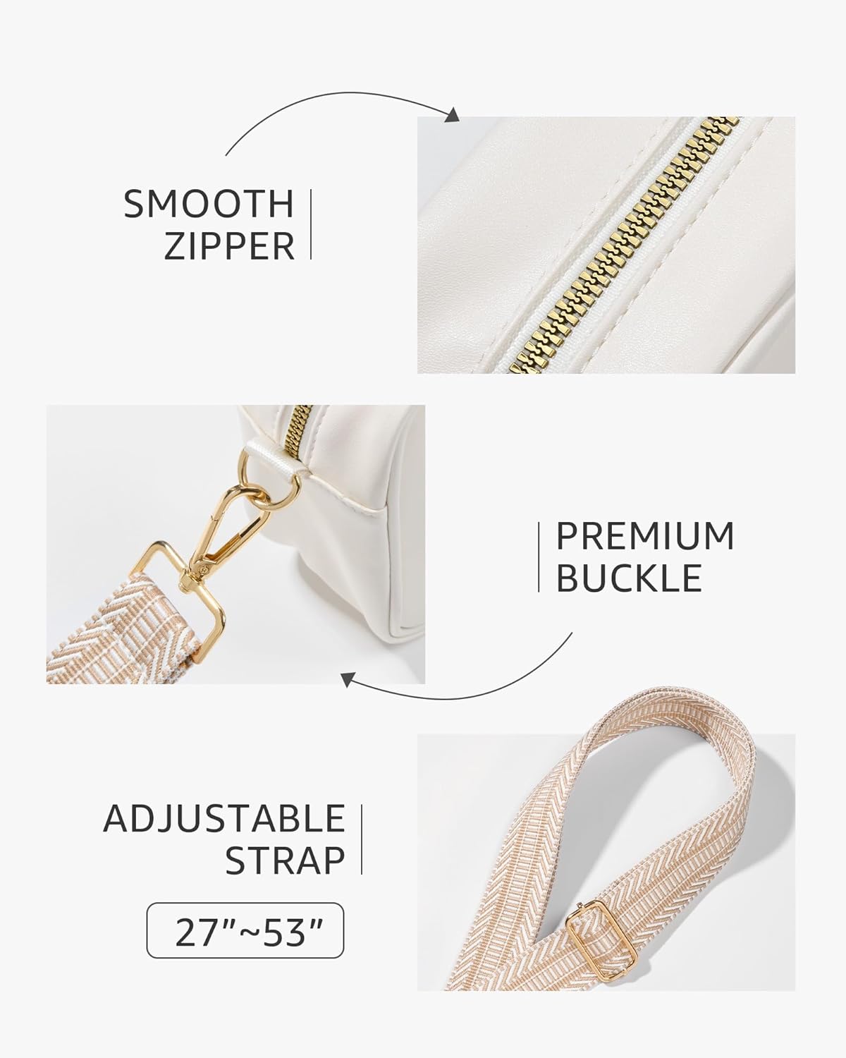 Clear Bag for Stadium Events, Clear Purse for Women, Stadium Approved Crossbody Handbag for Concerts Sports Fans