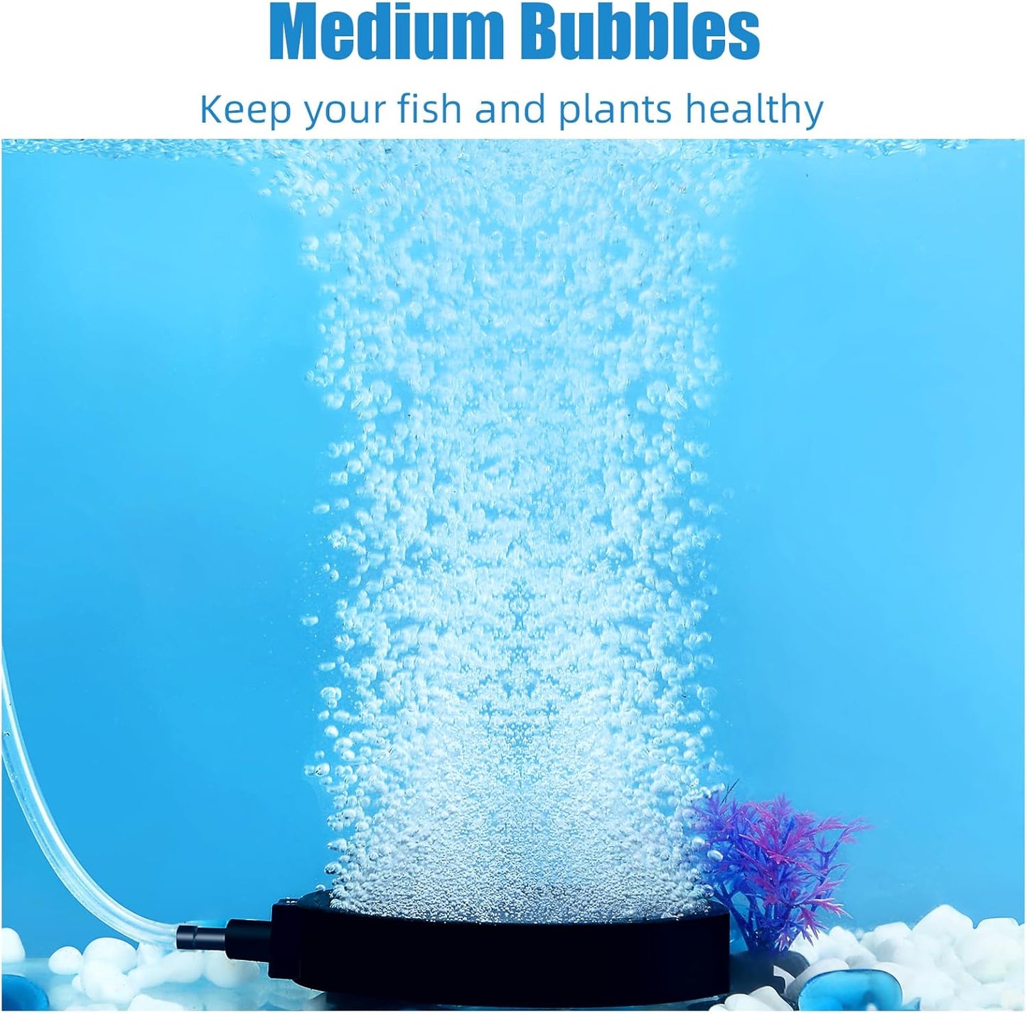 Aquarium Air Stone Disc 4 inch, Aerator Bubble Differ, Air Pump Accessories Airstones for Aquariums, Fish Tanks,Hydroponics,and Ponds