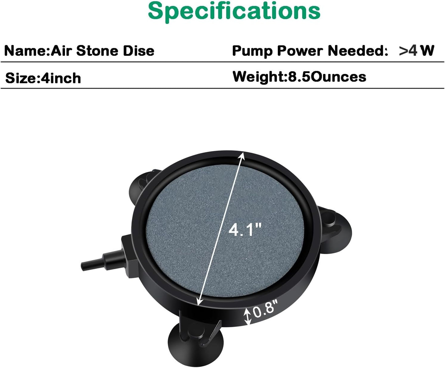 Aquarium Air Stone Disc 4 inch, Aerator Bubble Differ, Air Pump Accessories Airstones for Aquariums, Fish Tanks,Hydroponics,and Ponds