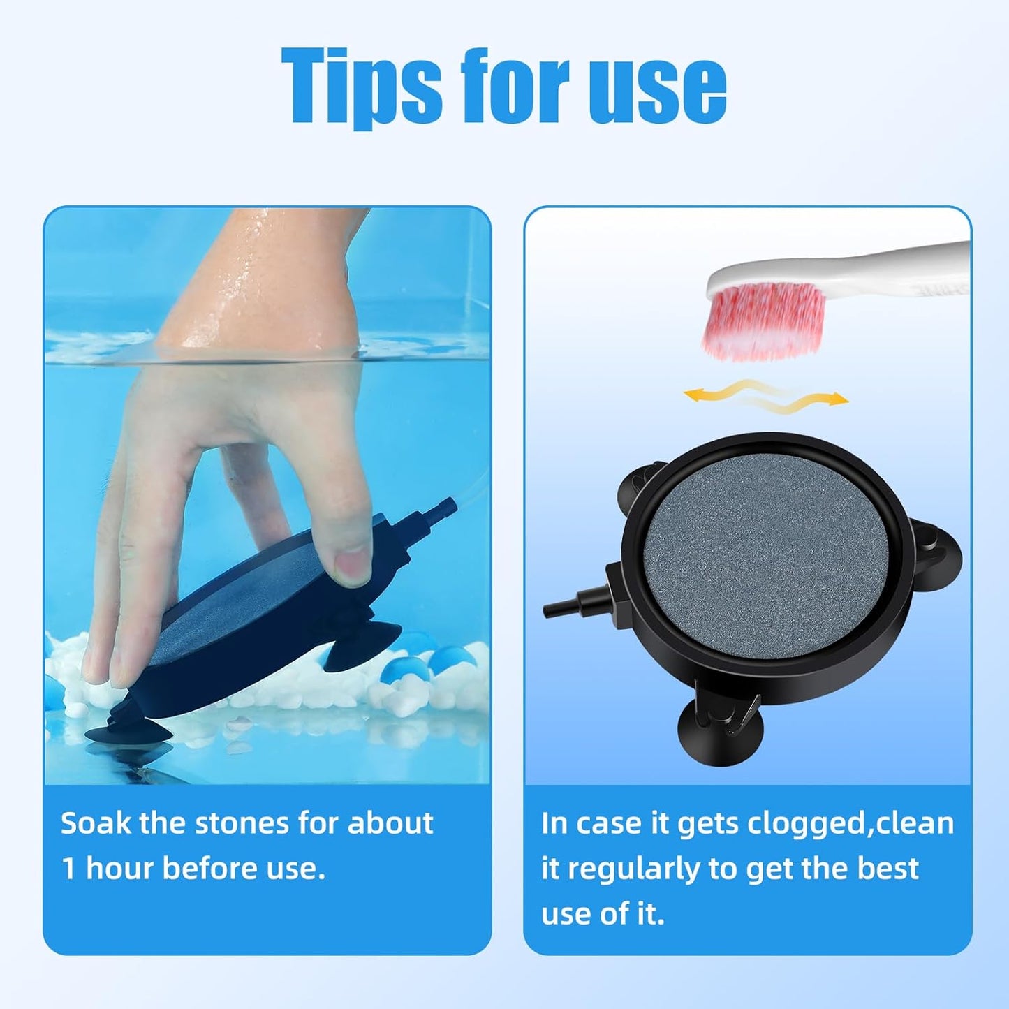 Aquarium Air Stone Disc 4 inch, Aerator Bubble Differ, Air Pump Accessories Airstones for Aquariums, Fish Tanks,Hydroponics,and Ponds