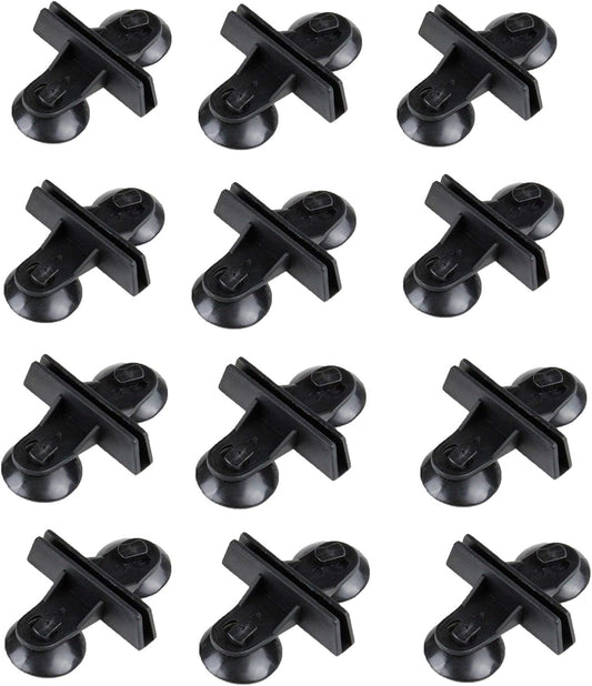 12 Pack Aquarium Divider, Suction Cup Divider Black, Plastic Sheet Isolation Holder for Fish Tank