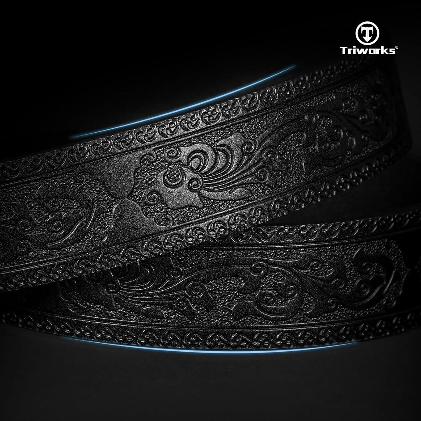 Western Leather Belt for Men without Buckle Cowboy Cowgirl Leather Belt Strap for Jeans