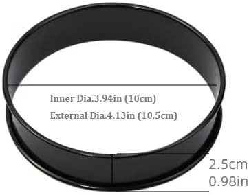 English Muffin Rings, Stainless Steel Crumpet Rings, 4 Pcs 4 inch Nonstick Metal Round Ring Molds with Silicone Oil Brh