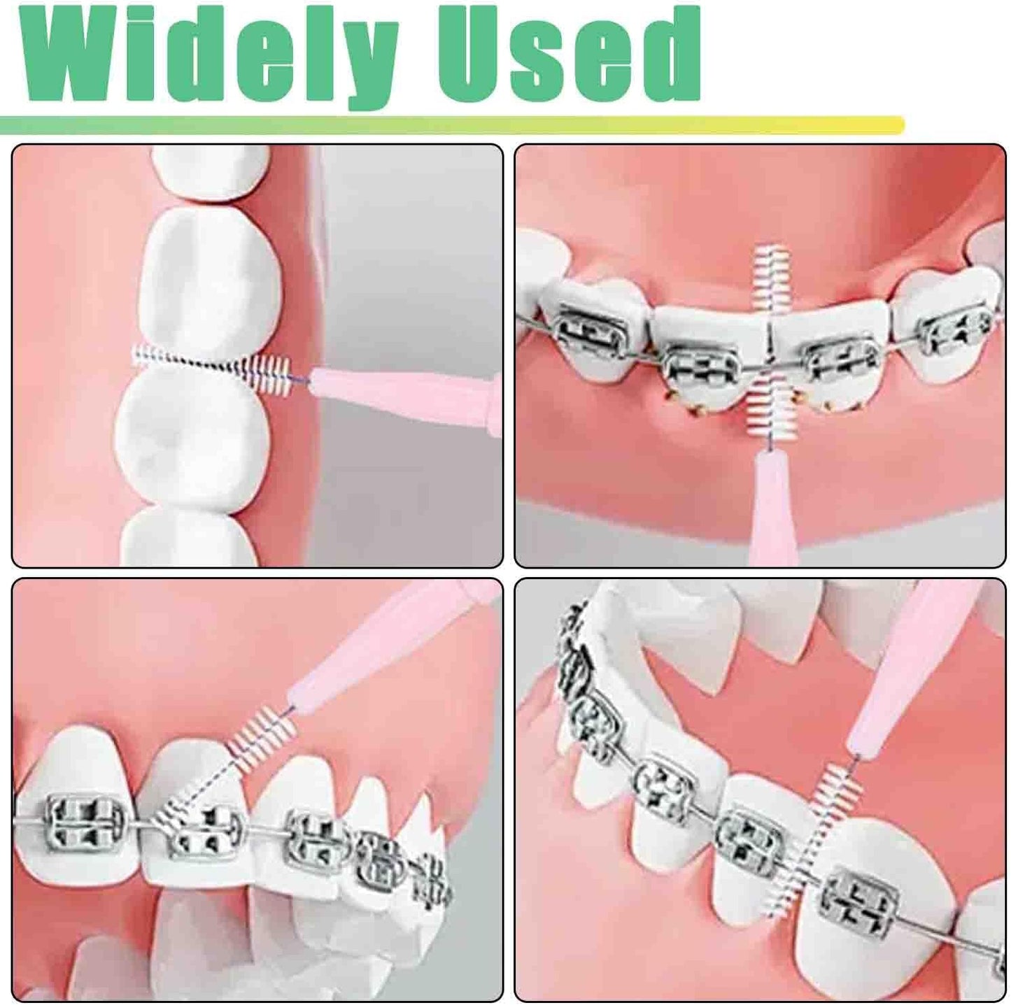 100pcs Interdental Brhes Dental Cleaning Tools Tooth Floss Picks Oral Hygiene Toothpicks