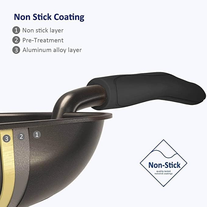 Cat Litter Scoop, Non-Stick Plated Aluminum Alloy Sifter, Kitty Durable Metal Scooper, Deep Shovel, Long Handle, Kitten Pooper Lifter, Size Medium, Coated Black Body with Black Handle