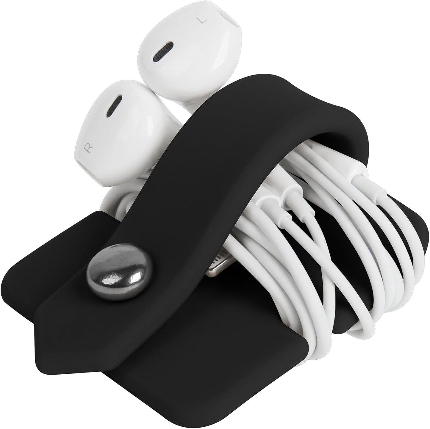 Silicone Earphone Organizer Earphone Wrap Winder Headphone Cord Organizer Wrap Winder Manager/Cable Winder 2 Pieces