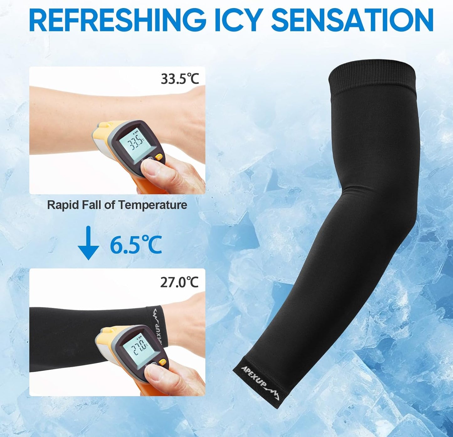 Cooling Arm Sleeves for Men Women, UV Sun Protection UPF 50, Volleyball Arm Sleeves Compression Sleeves for Outdoor