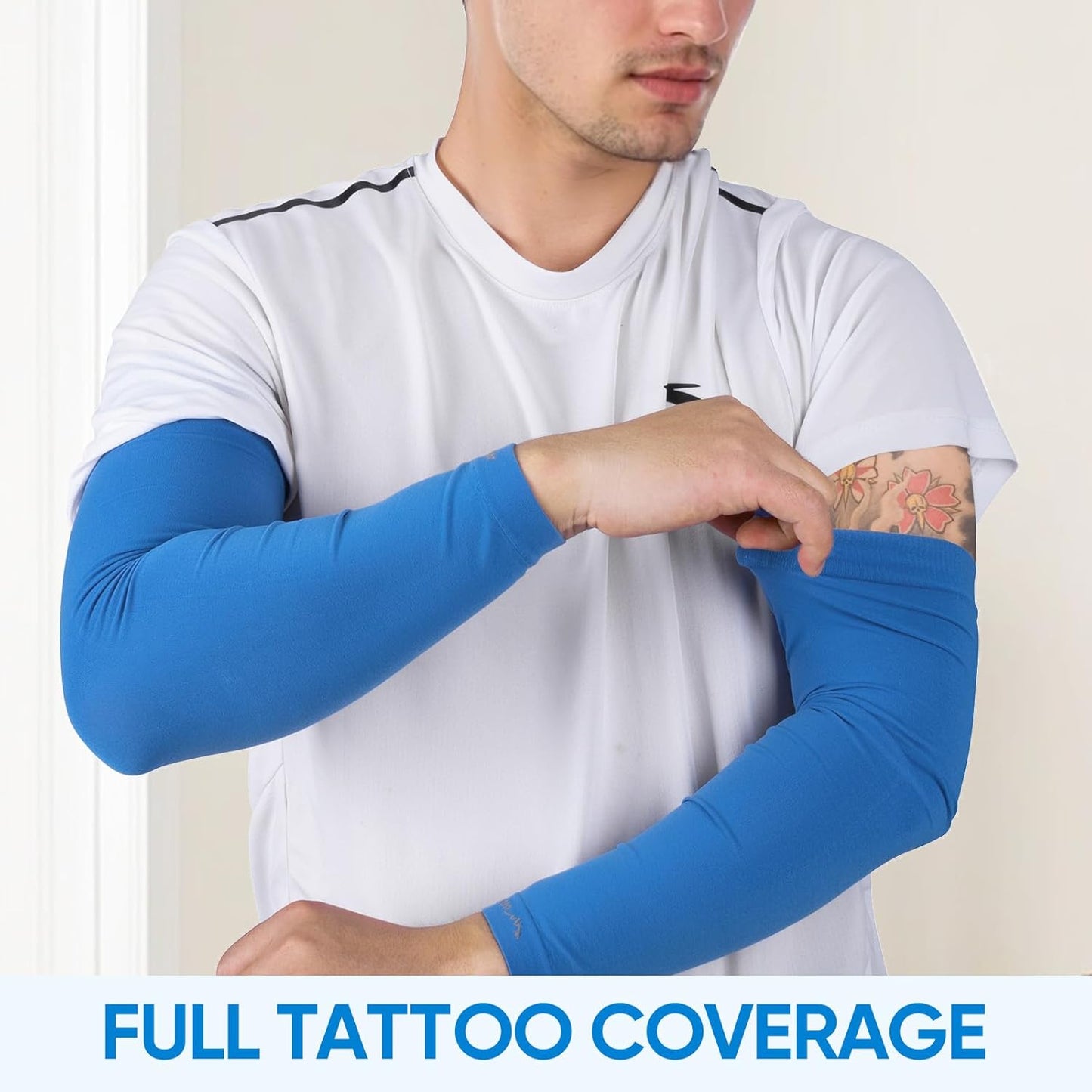 Cooling Arm Sleeves for Men Women, UV Sun Protection UPF 50, Volleyball Arm Sleeves Compression Sleeves for Outdoor