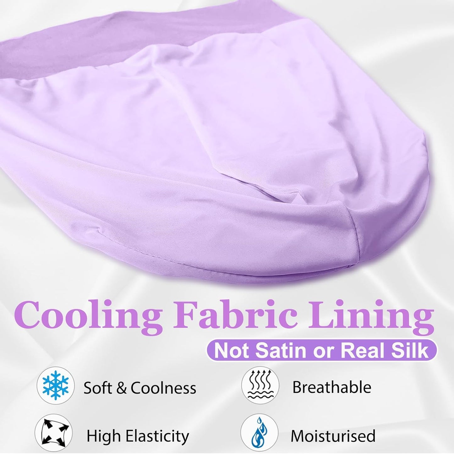 Sleep Cap Bonnet for Sleeping Black Women Men, Adjtable Cooling Lining Bonnets for Curly Hair Wrap Braids Beanie Night Hat