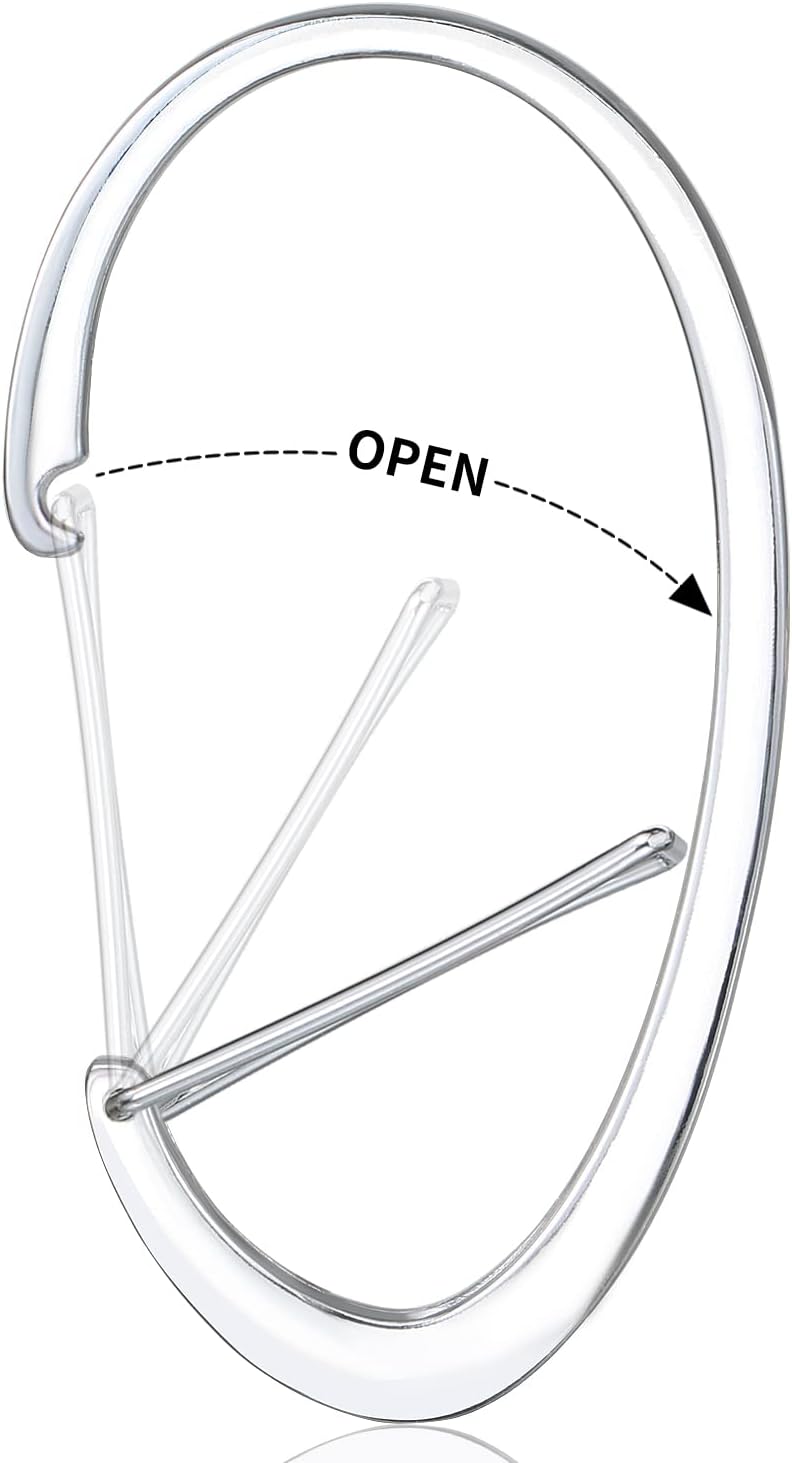 Silver Shower Curtain Rings, Rtproof Shower Curtain Hooks for Bathroom,  Chrome Decorative Shower Hooks Rings for Shower Curtain Rod Hangers, Set of 12