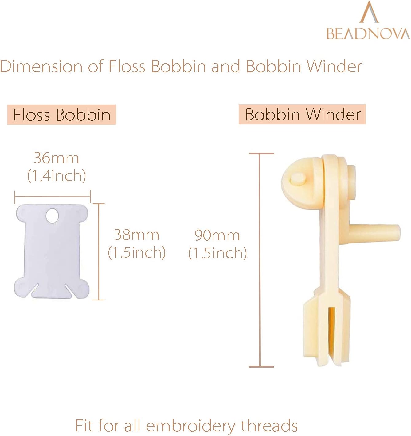 Embroidery Floss Bobbins 150pcs Embroidery Thread Holder with Winder Thread Bobbins for Floss Cross Stitch Crafting Sewing