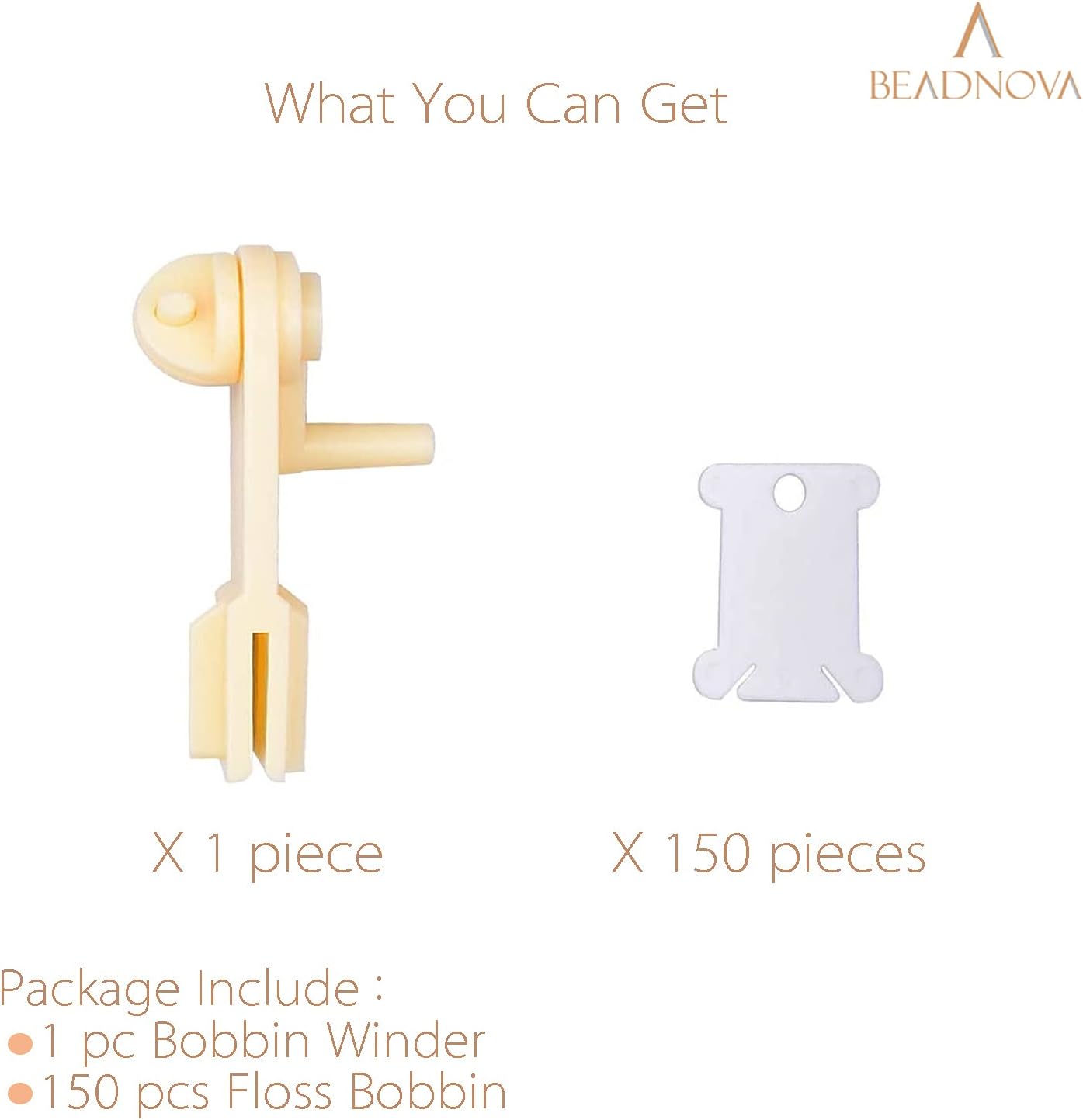 Embroidery Floss Bobbins 150pcs Embroidery Thread Holder with Winder Thread Bobbins for Floss Cross Stitch Crafting Sewing