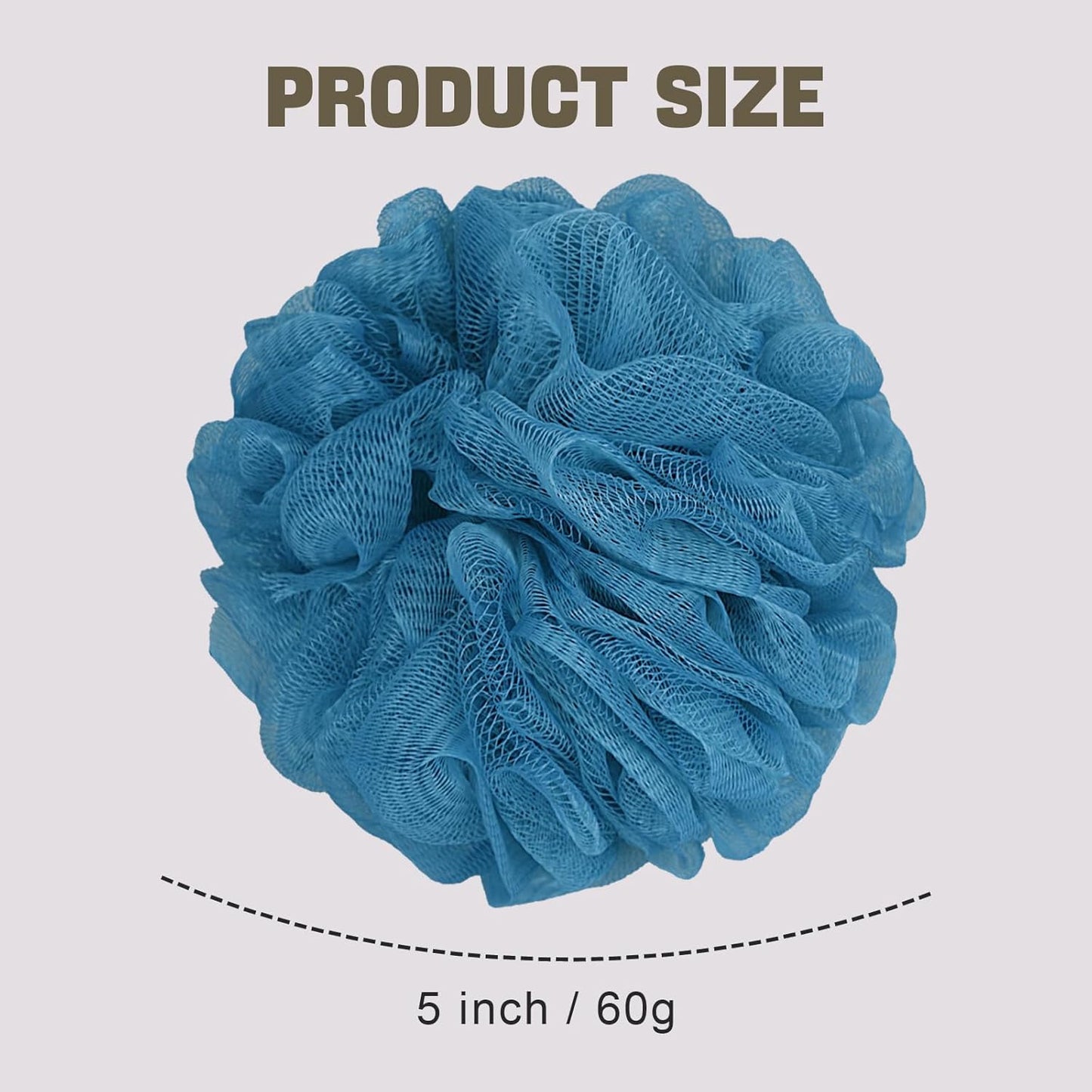 Bath Sponge Loofah Sponge Bath Puffs Shower Pouf Body Scrubber Exfoliating Soft 3 Pack