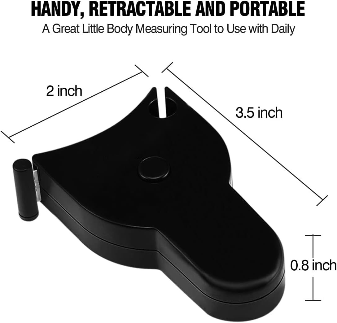 Automatic Telescopic Tape Measure, Body Measure Tape 60 inch (150cm), Self-Tightening Retractable Measuring Tape for Body Accurate Way to Track Weight Loss Mcle Gain by One Hand, 3 Piece