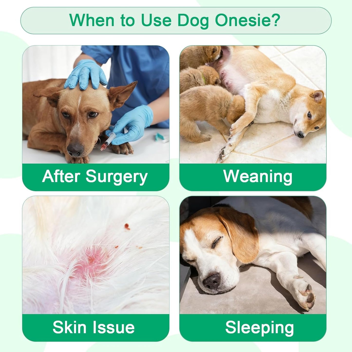 Recovery Suit for Dogs After Surgery, Dog Surgery Suit Onesie Female Spay for Small Medium Dogs, Breathable Dog Recovery Suit Body Suits for Anti Licking Abdominal Wounds Cone Alternative
