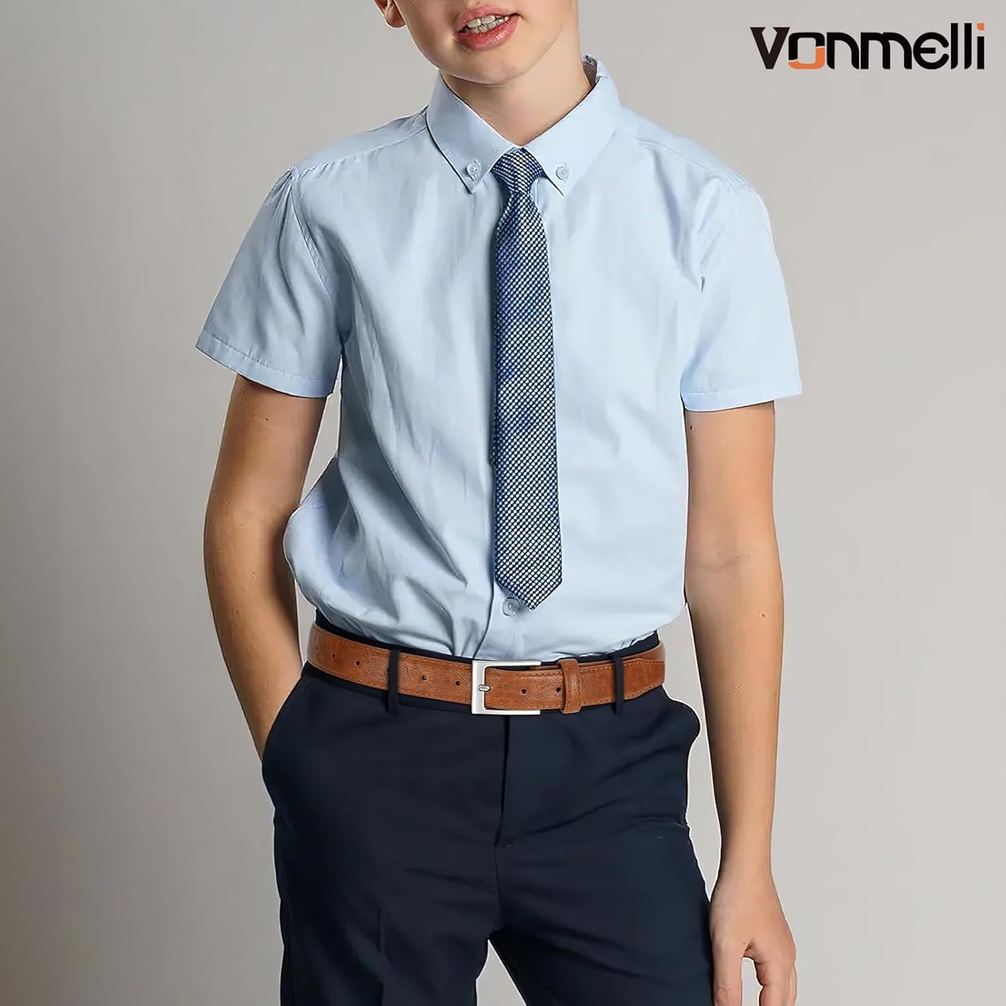 Boys Leather Belt Kids Dress Belt Jeans Formal and Casual Pants School Uniform Belts