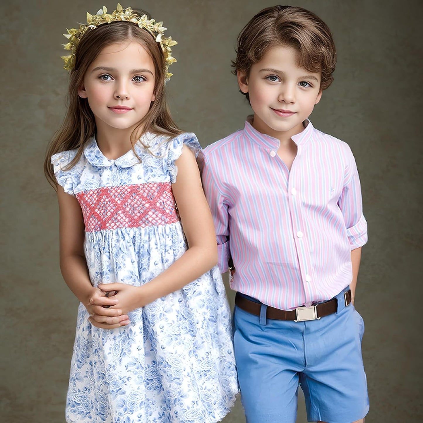 3 pack Kids Adjtable Magnetic Belt Boys Girls Easy Clasp Stretchy Belt for School Uniform Pants