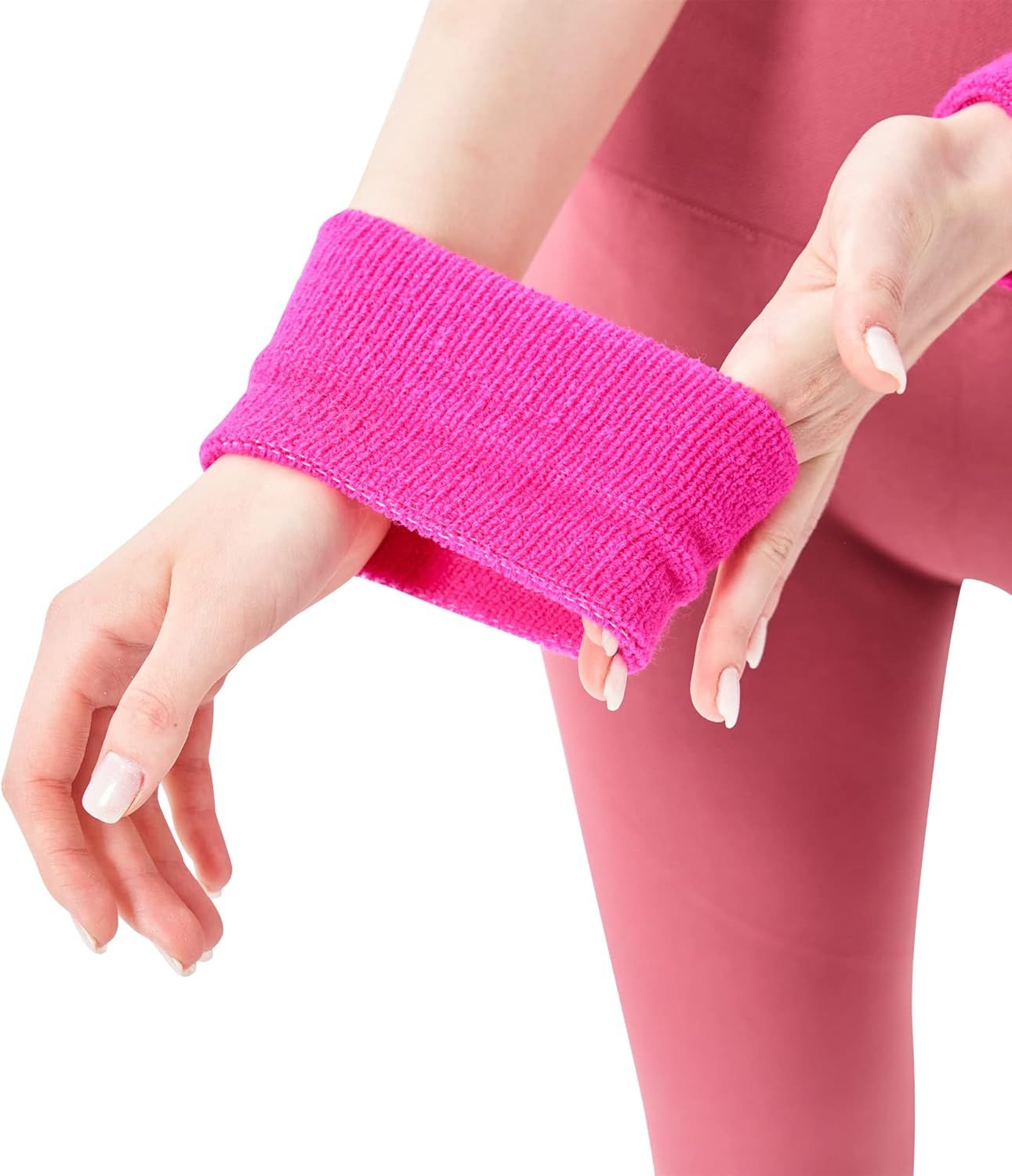 10 Pack Sports Wristband Sweatband Gym Yoga Wrist Support Sweatband Cotton Wrist Wraps