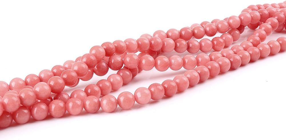 Artificial Pink Coral Gemstone Round Loose Beads for Jewlery Making Gemstome Beads Necklaces Bracelets Best Gift Idea 4MM