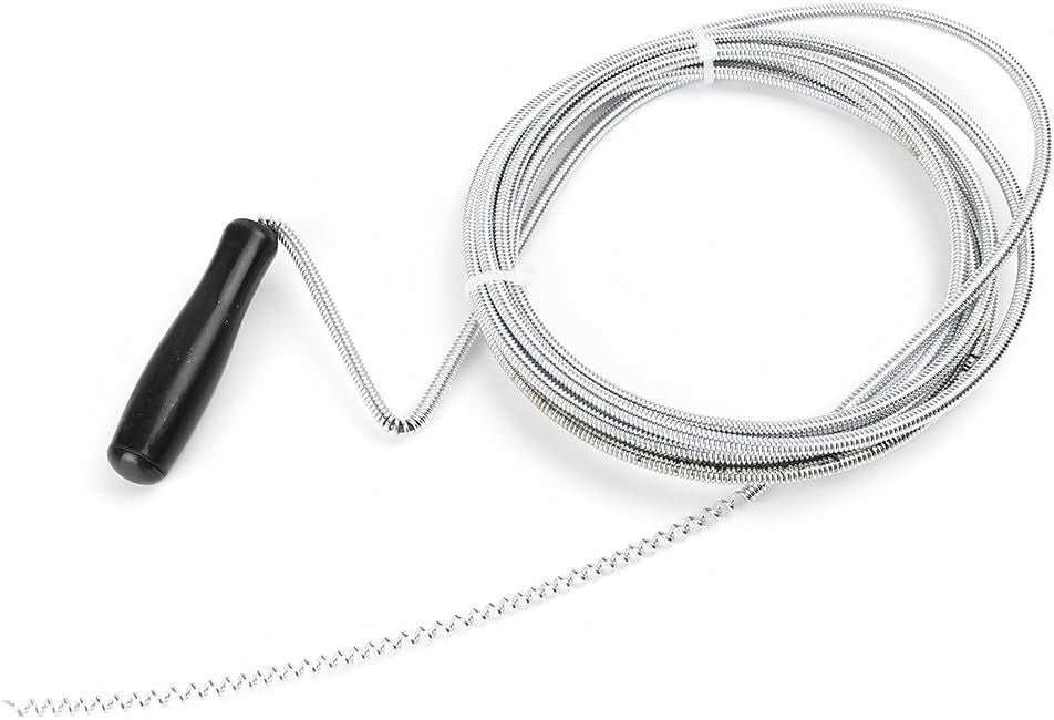 Metal Drain Cleaner and Clog Remover, 10FT long Hair Catcher Cleaning Tool, Sink Dredge Pipeline Cleaner for Bathroom Kitchen Tube Sink Basin