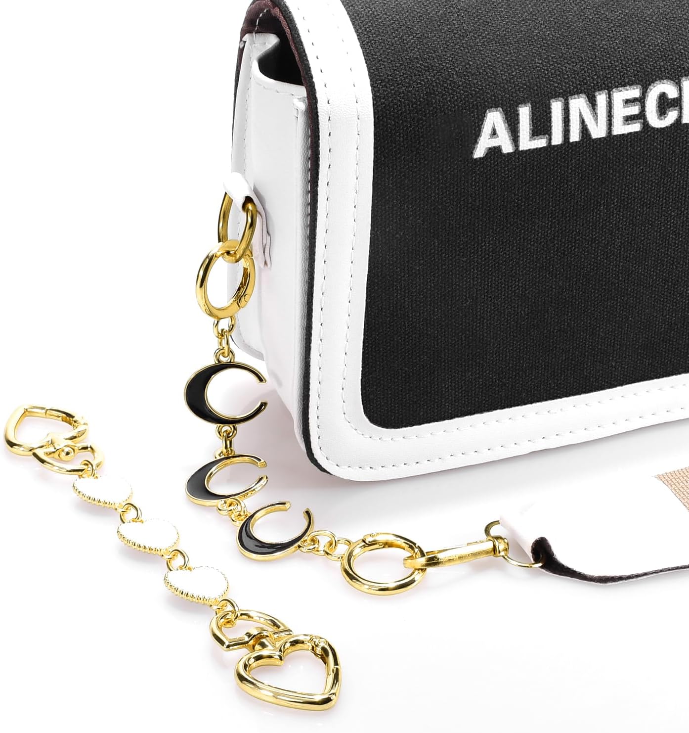 2PCS Purse Extender Chain Bag Chain Extender Gold Purse Chains for Crossbody