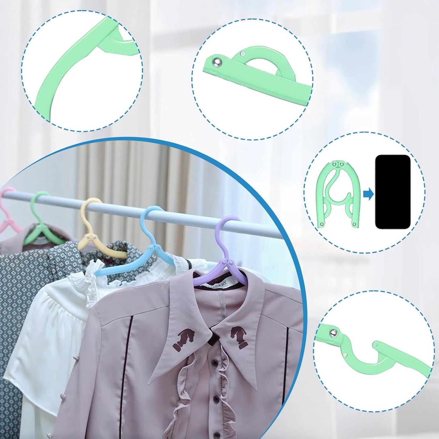 10 Pcs Travel Hangers Cruise Ship Essentials Accessories Portable Folding Clothes Hanger Foldable Drying Rack