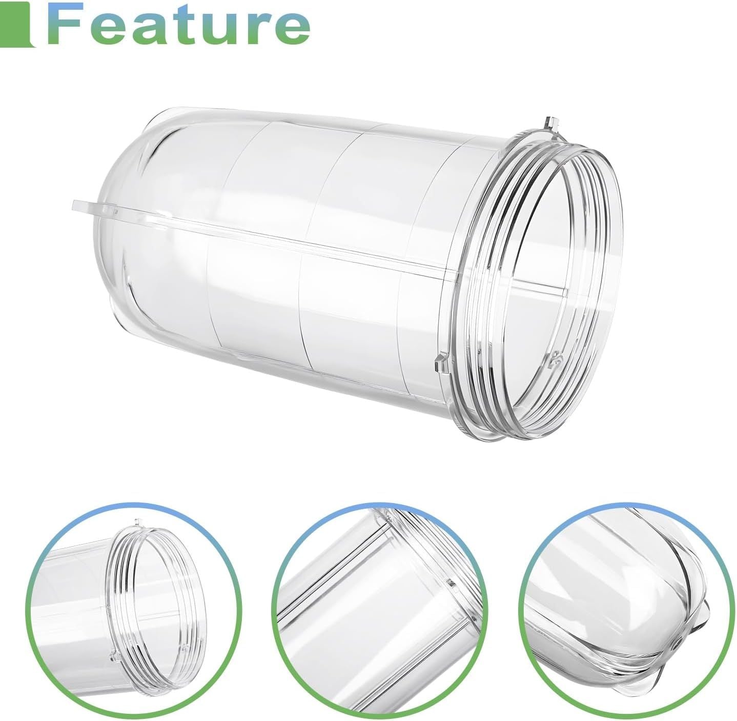 Replacement Cross Blade + 16oz Cup Set for Magic Bullet, Replacement Parts compatible with 250 W Magic Bullet MB1001 Blender